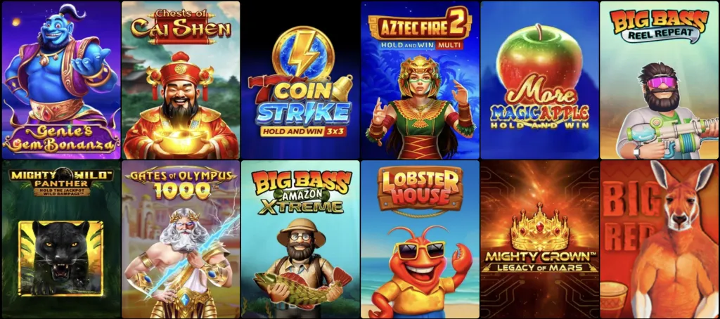 The lobby as an Australian player sees it.